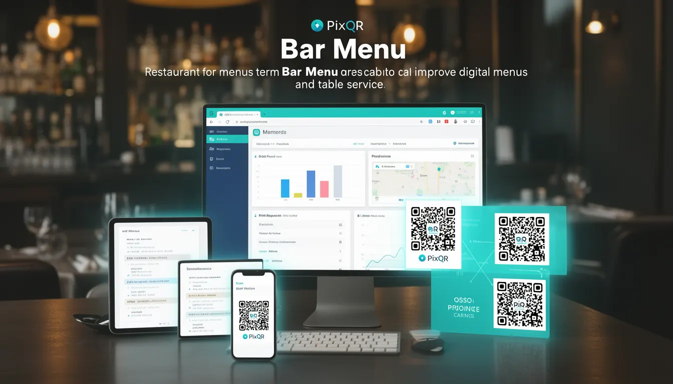 Bar Menu developer glossary illustration