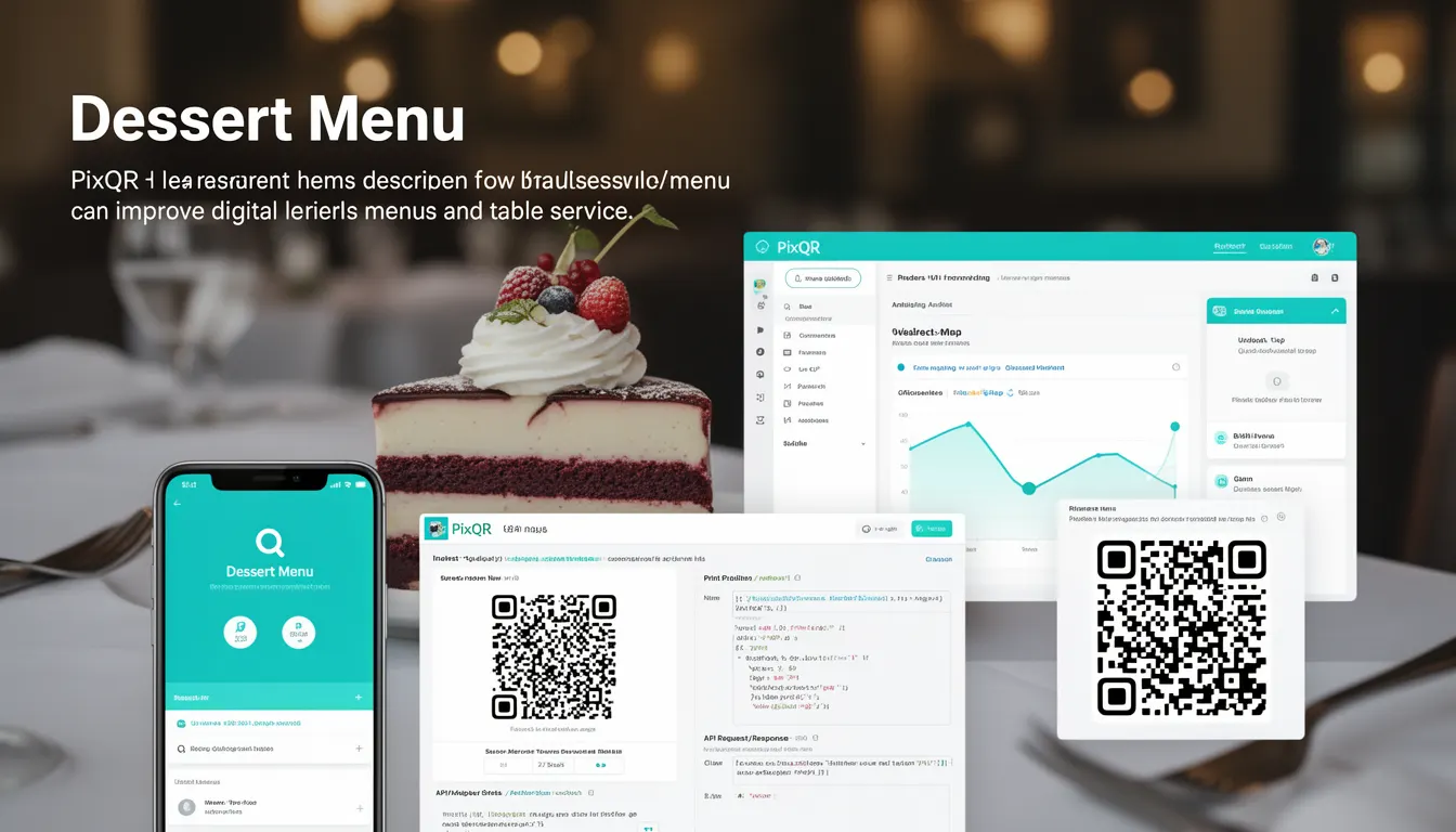Dessert Menu developer glossary illustration