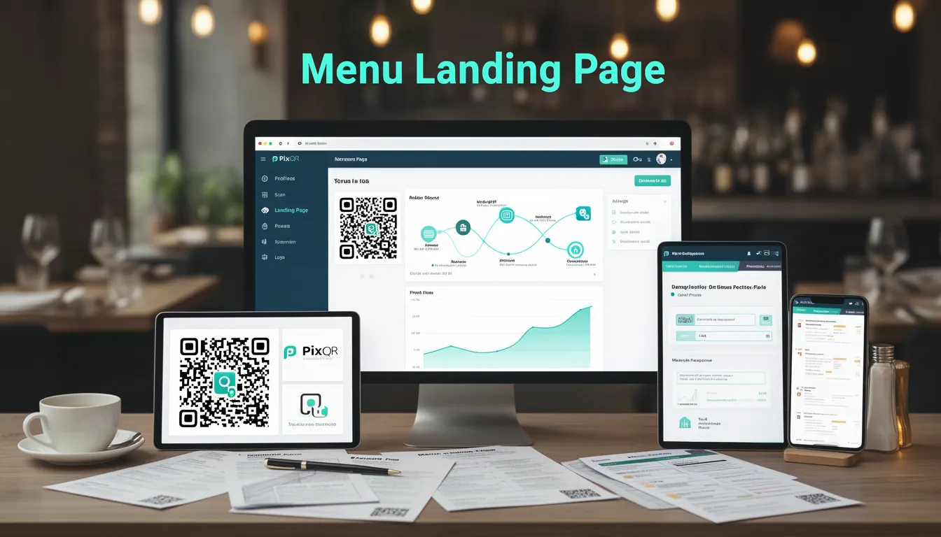 Menu Landing Page developer glossary illustration