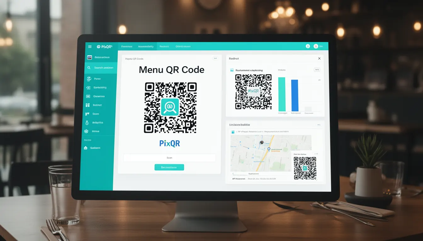Menu QR Code developer glossary illustration