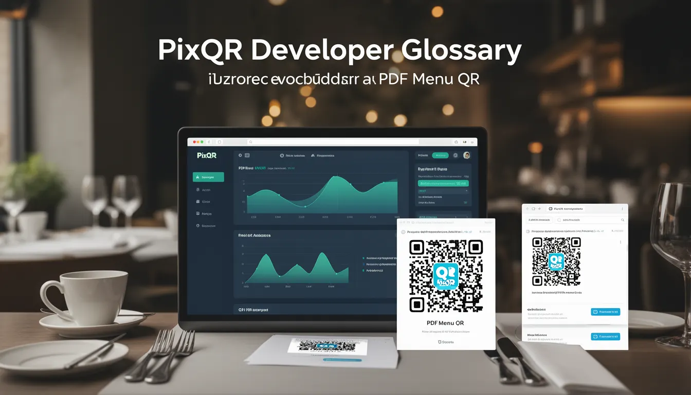 PDF Menu QR developer glossary illustration