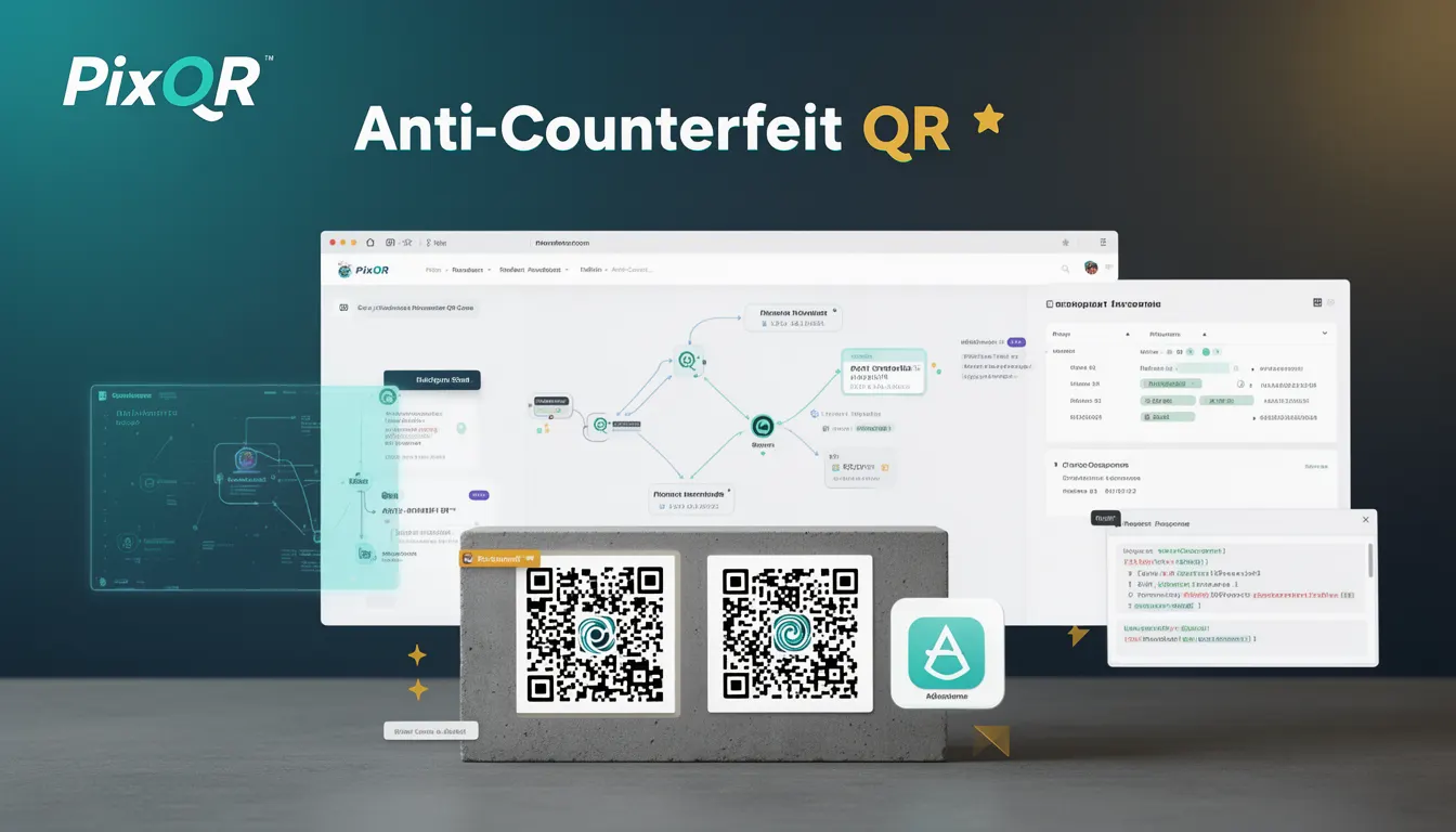 Anti-Counterfeit QR - PixQR Developer Glossary Anti-Counterfeit QR developer glossary illustration