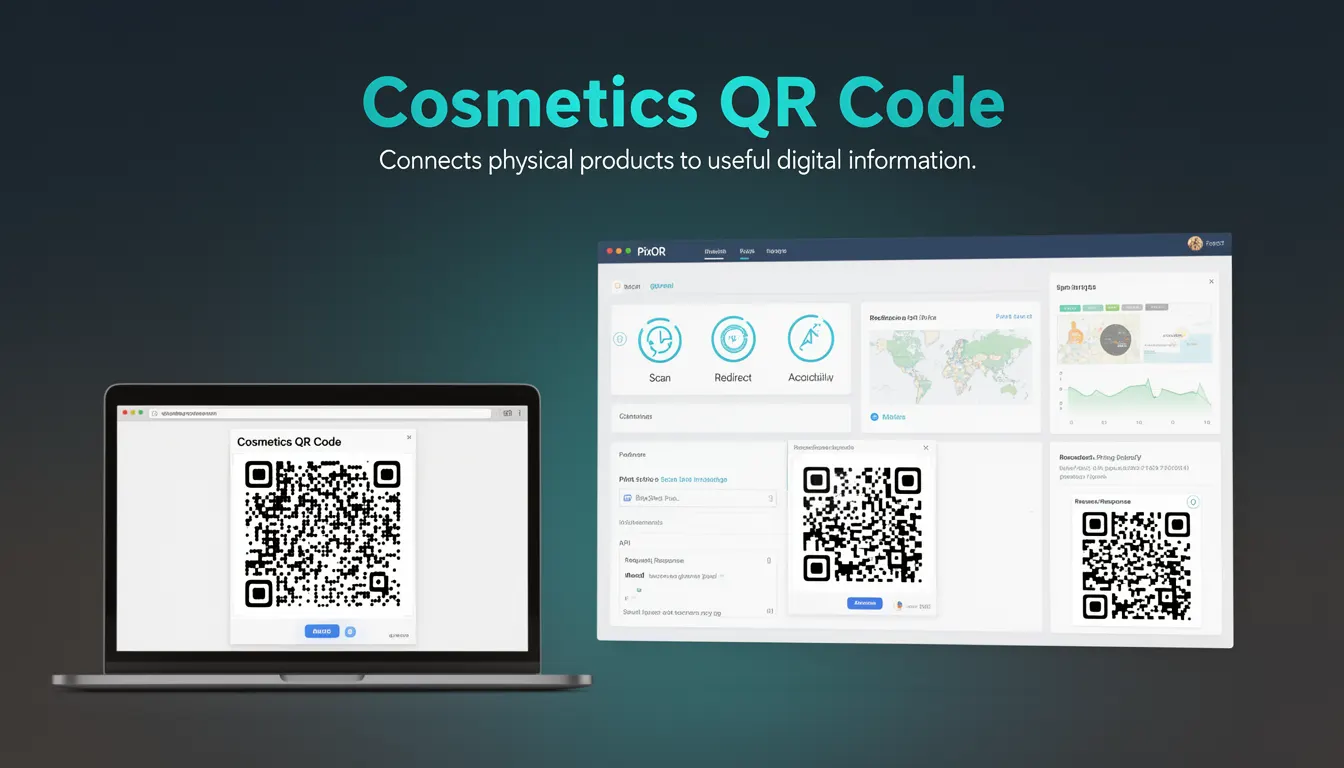 Cosmetics QR Code - PixQR Developer Glossary Cosmetics QR Code developer glossary illustration