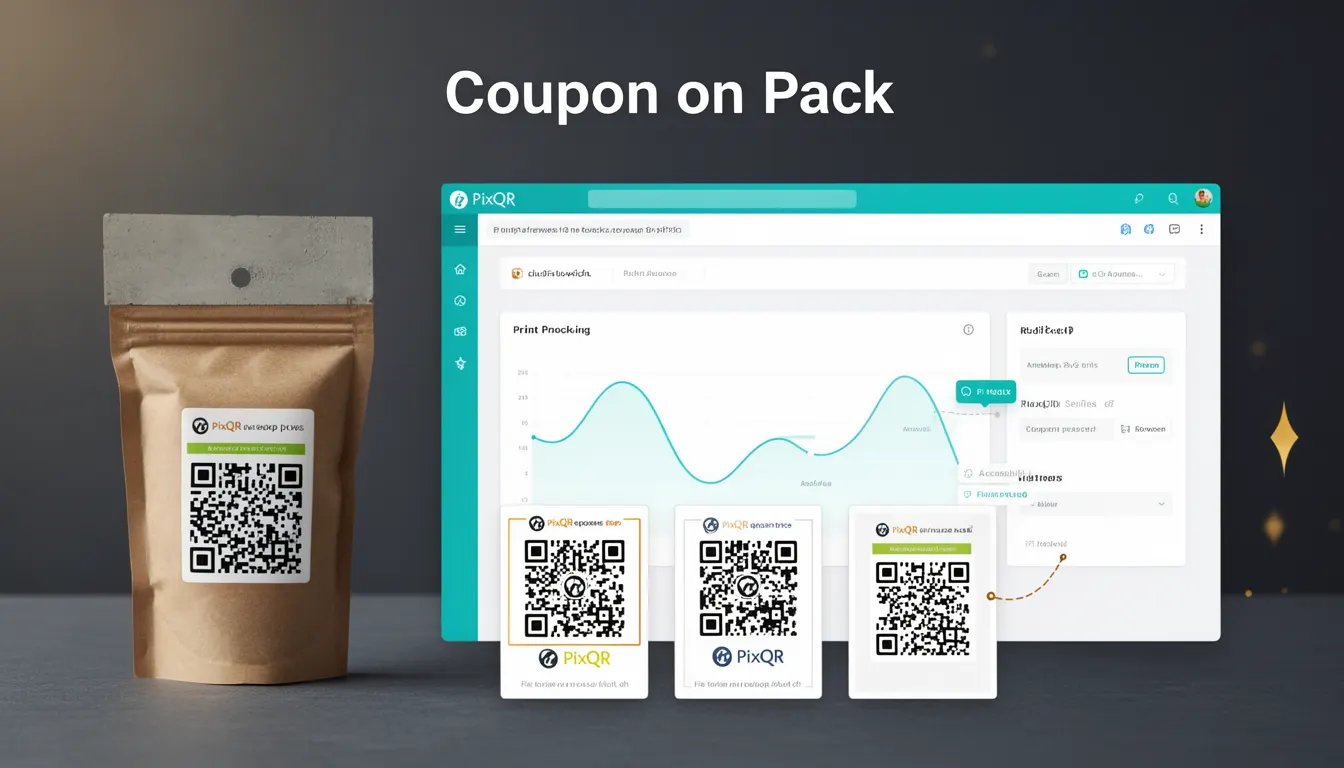 Coupon on Pack - PixQR Developer Glossary Coupon on Pack developer glossary illustration
