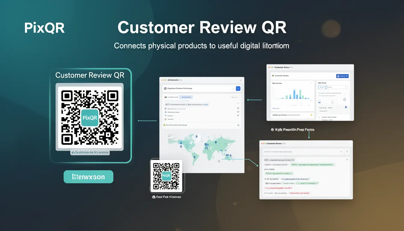 Customer Review QR developer glossary illustration
