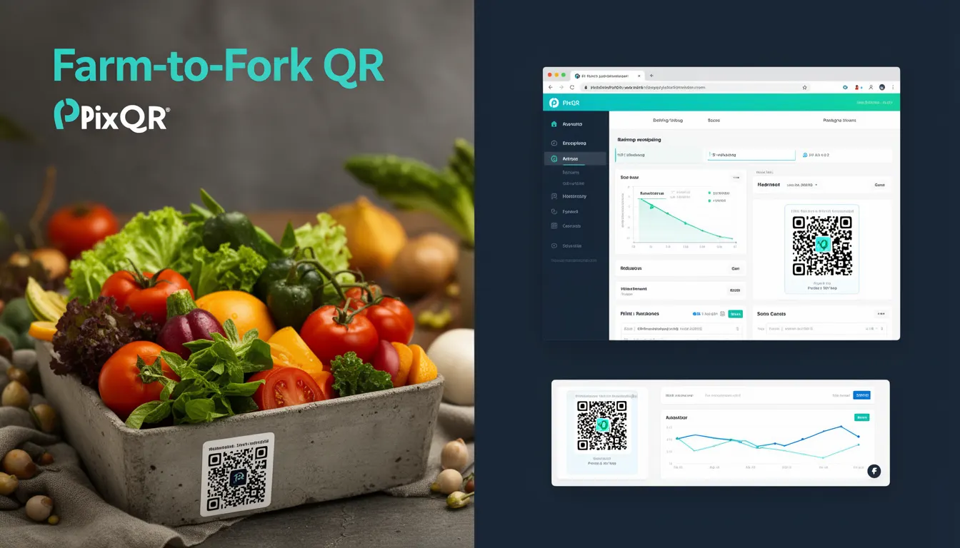 Farm-to-Fork QR developer glossary illustration