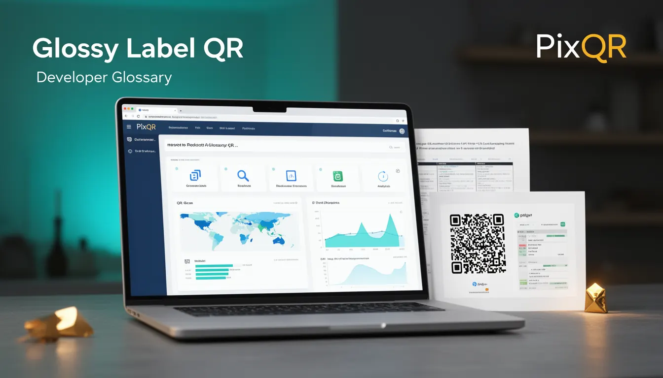 Glossy Label QR - PixQR Developer Glossary Glossy Label QR developer glossary illustration