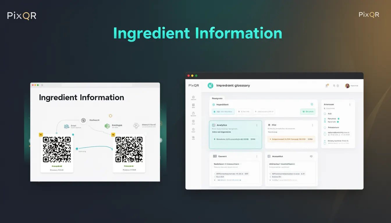 Ingredient Information - PixQR Developer Glossary Ingredient Information developer glossary illustration