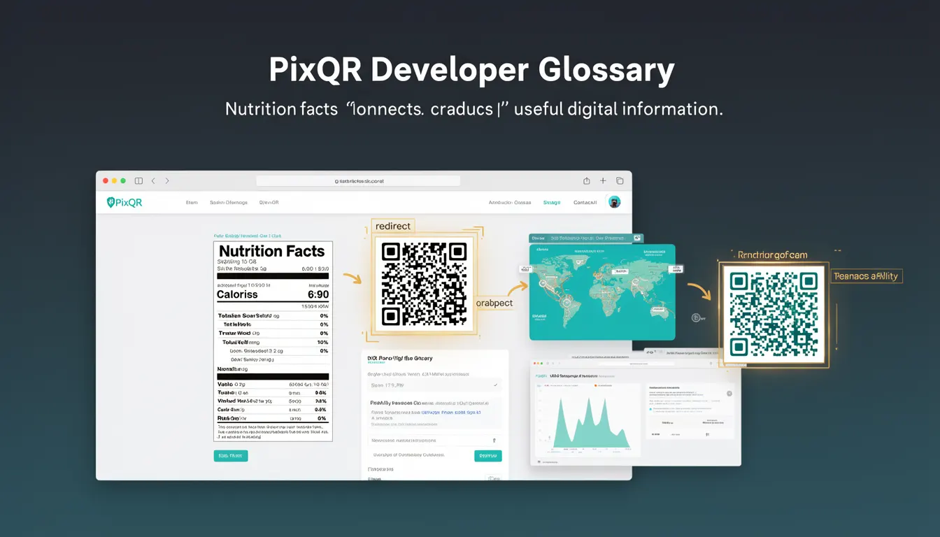 Nutrition Facts developer glossary illustration