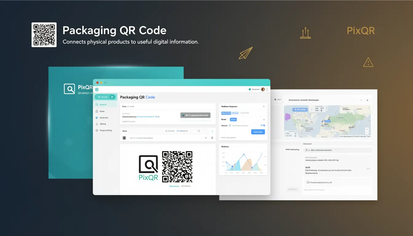 Packaging QR Code developer glossary illustration