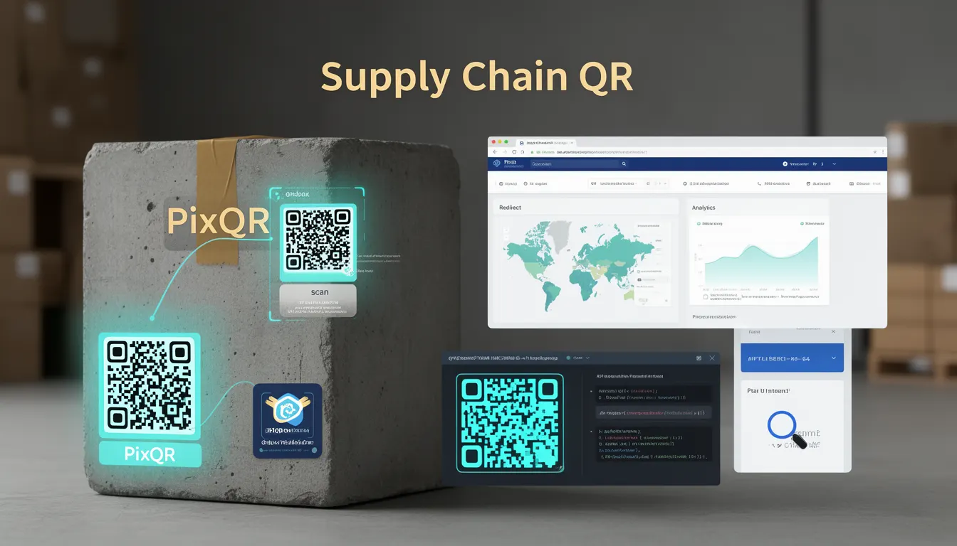 Supply Chain QR developer glossary illustration