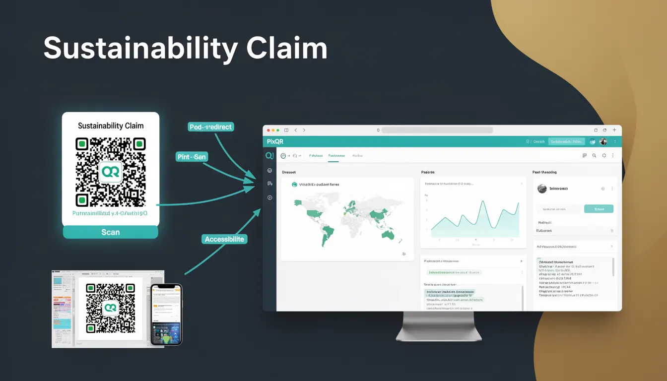 Sustainability Claim - PixQR Developer Glossary Sustainability Claim developer glossary illustration