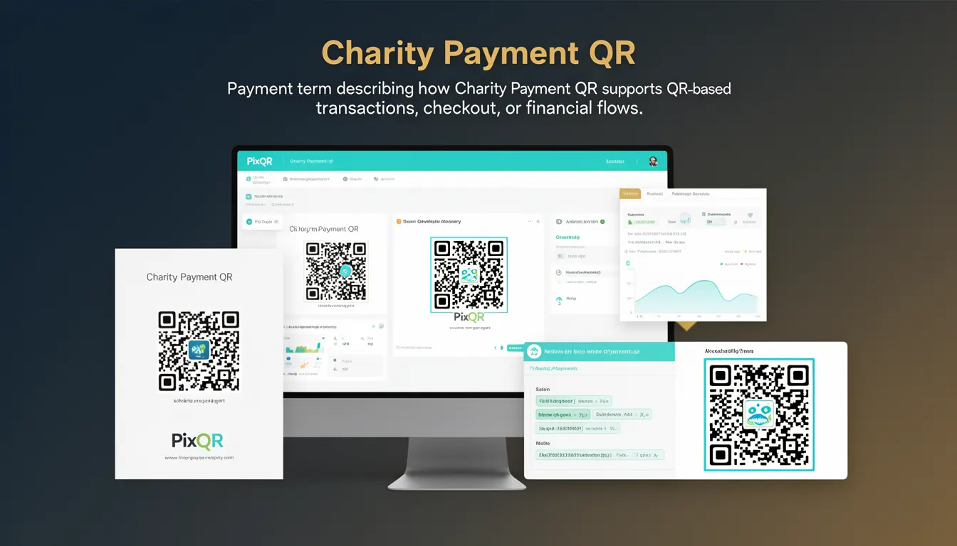 Charity Payment QR developer glossary illustration