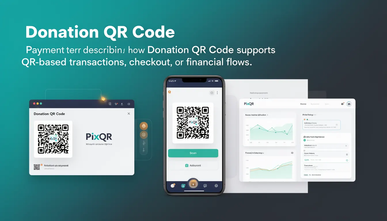 Donation QR Code developer glossary illustration