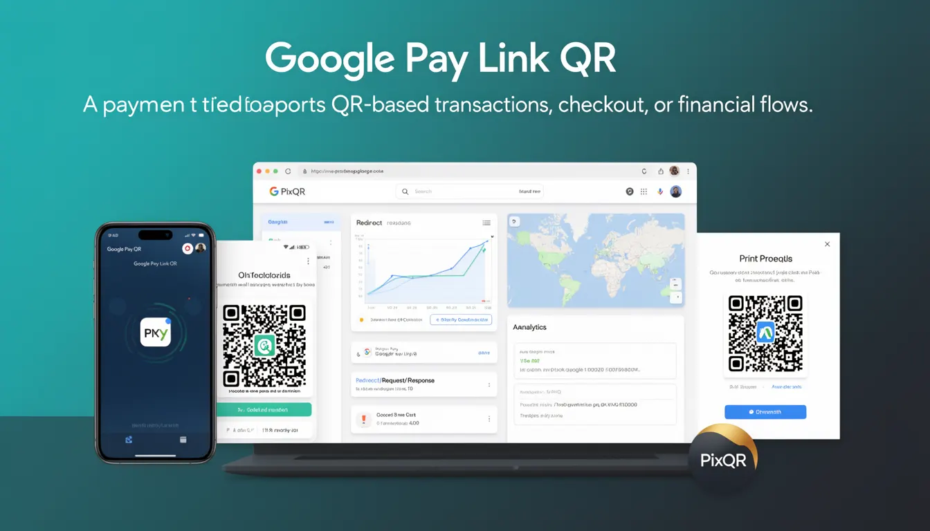 Google Pay Link QR - PixQR Developer Glossary Google Pay Link QR developer glossary illustration