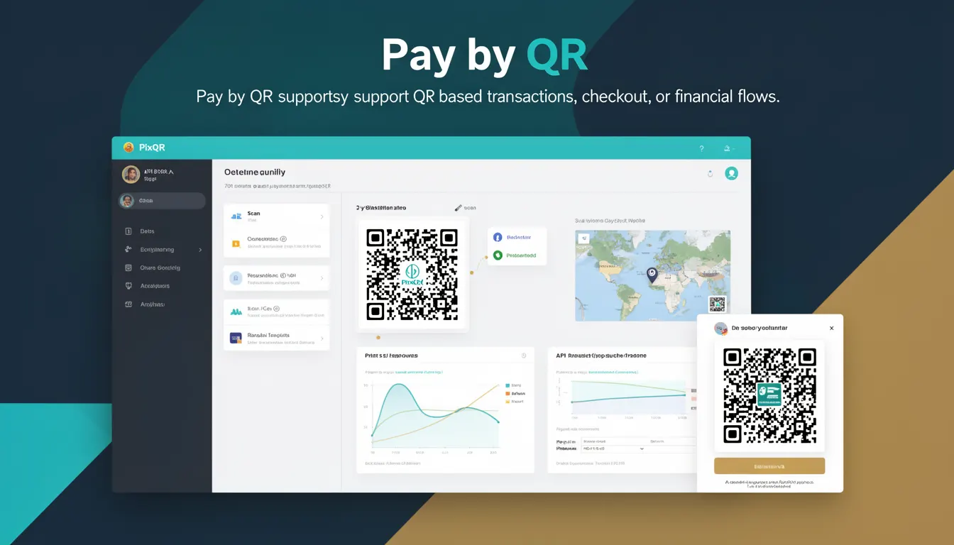 Pay by QR - PixQR Developer Glossary Pay by QR developer glossary illustration