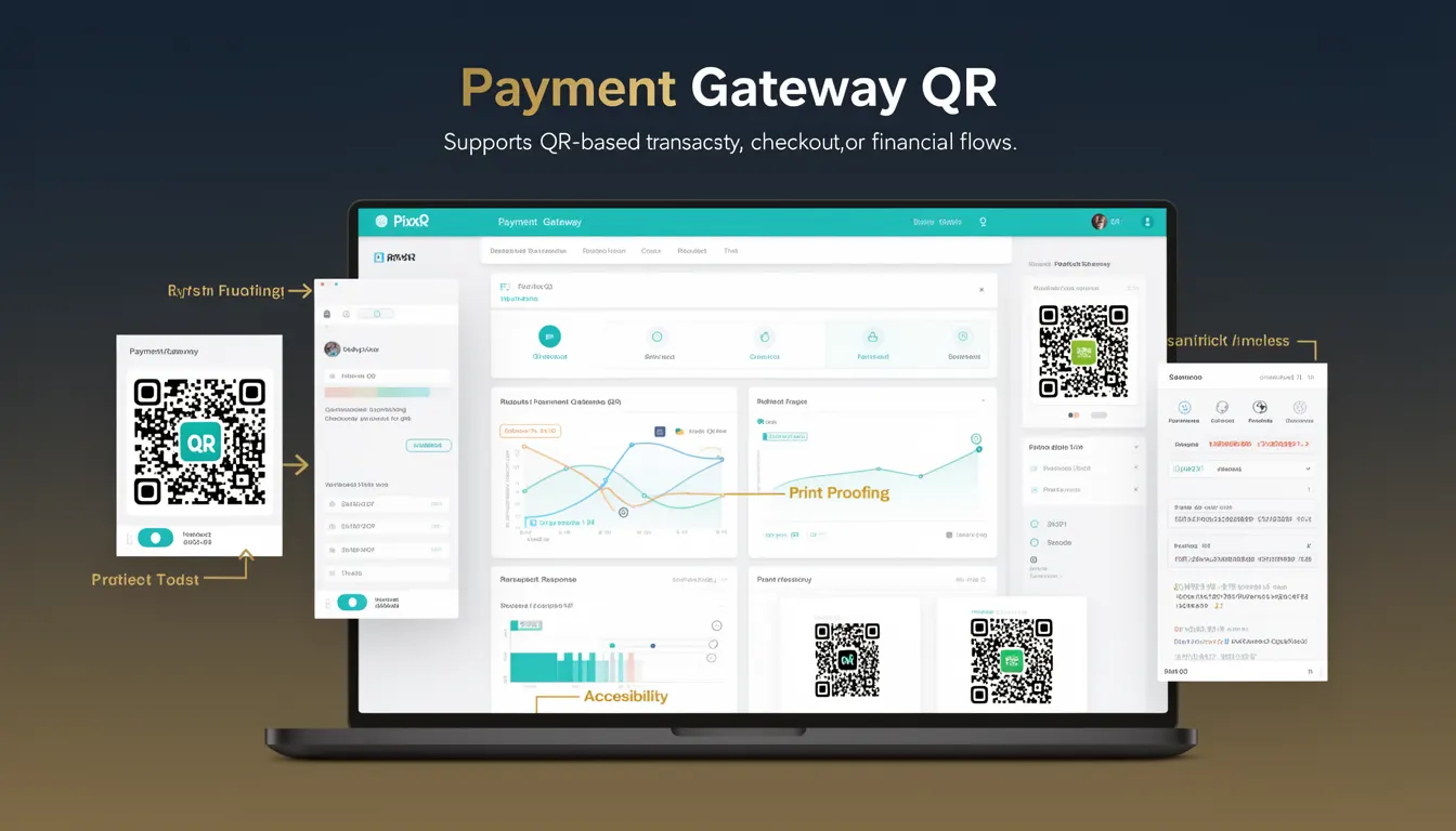Payment Gateway QR developer glossary illustration