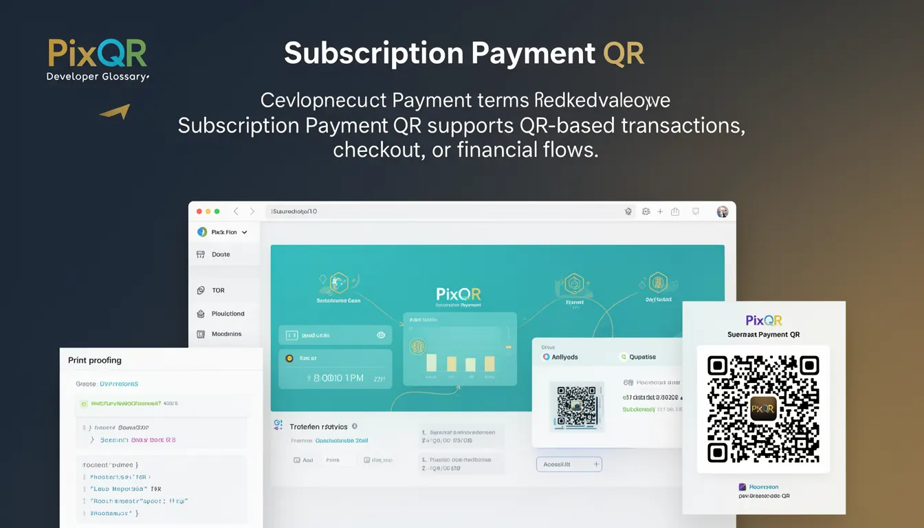Subscription Payment QR developer glossary illustration