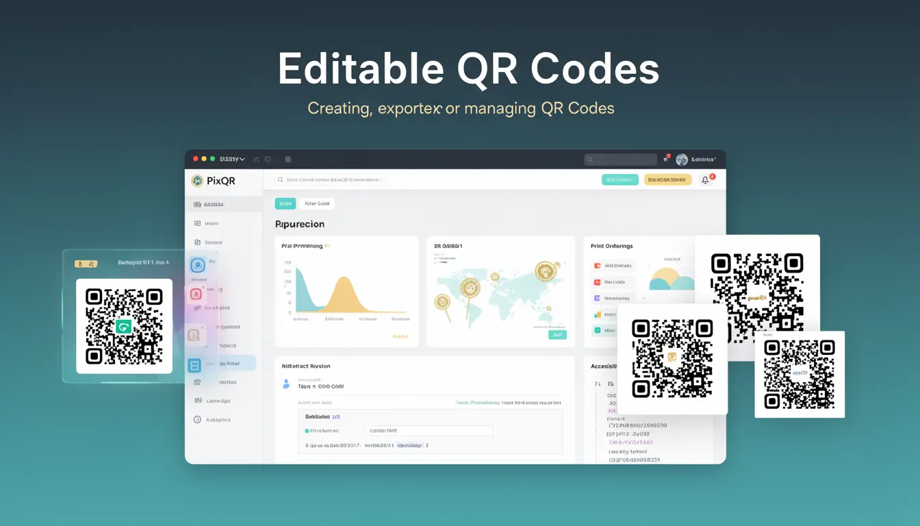 Editable QR Codes developer glossary illustration