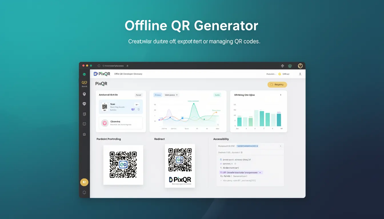 Offline QR Generator developer glossary illustration