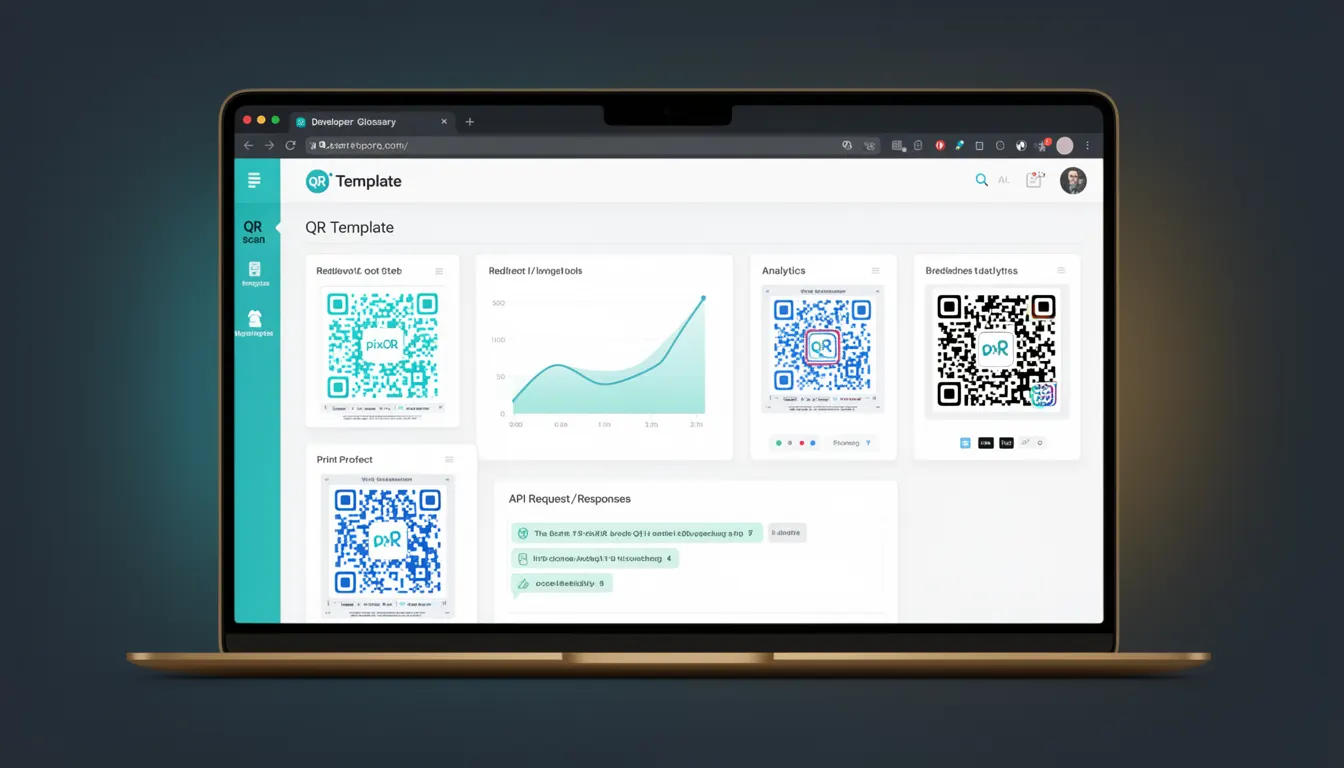 QR Template - PixQR Developer Glossary QR Template developer glossary illustration