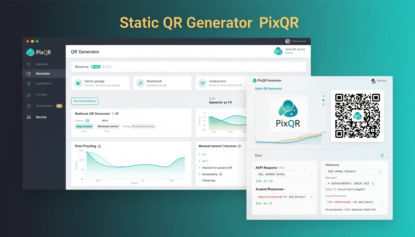 Static QR Generator - PixQR Developer Glossary Static QR Generator developer glossary illustration