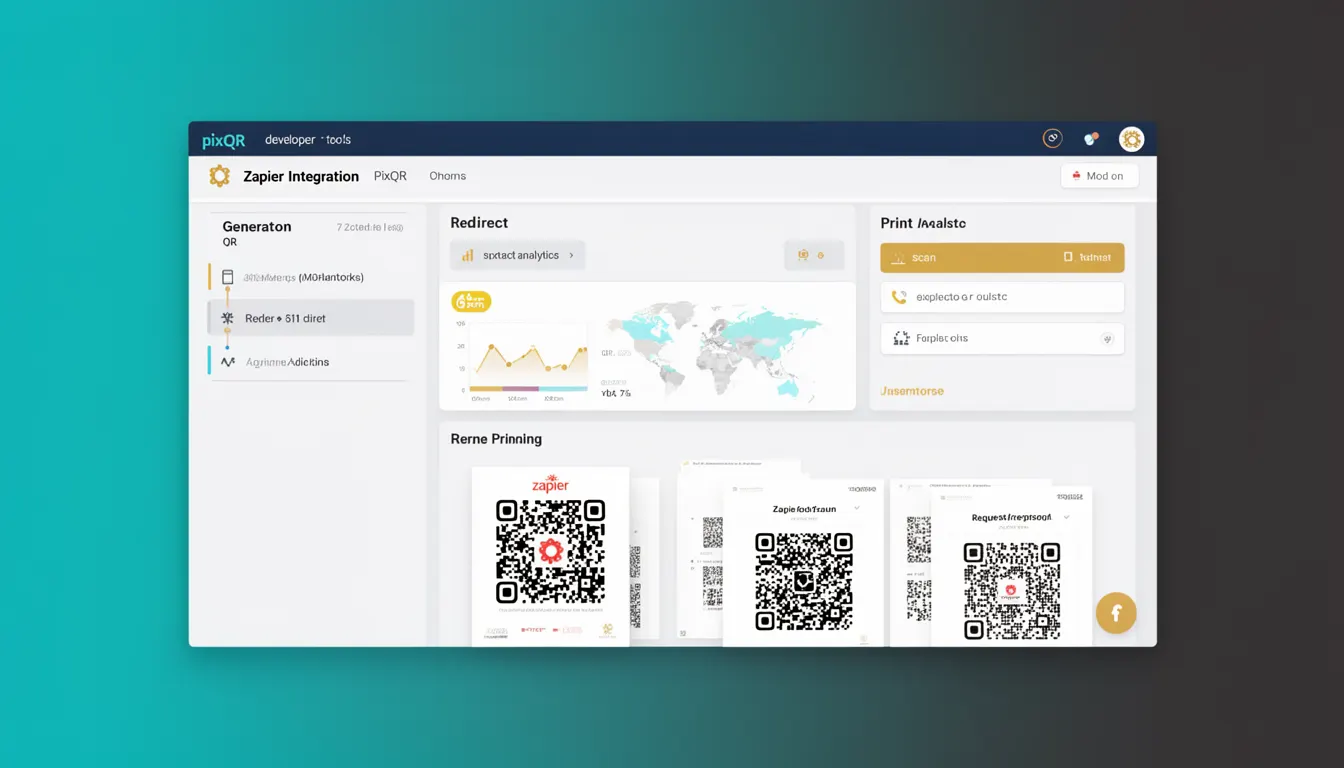 Zapier Integration - PixQR Developer Glossary Zapier Integration developer glossary illustration
