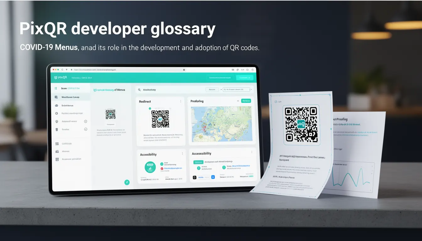 COVID-19 Menus developer glossary illustration