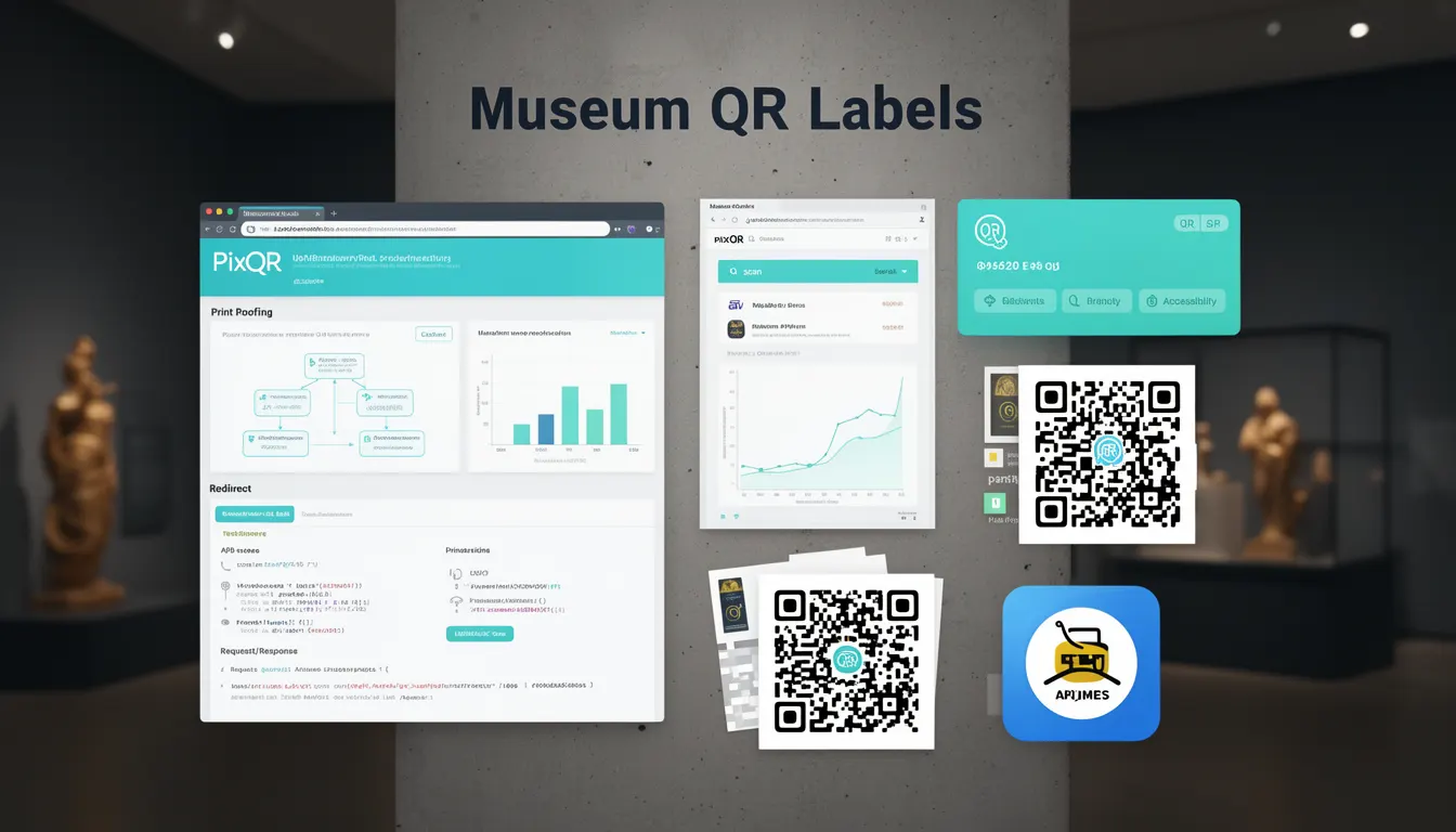 Museum QR Labels developer glossary illustration