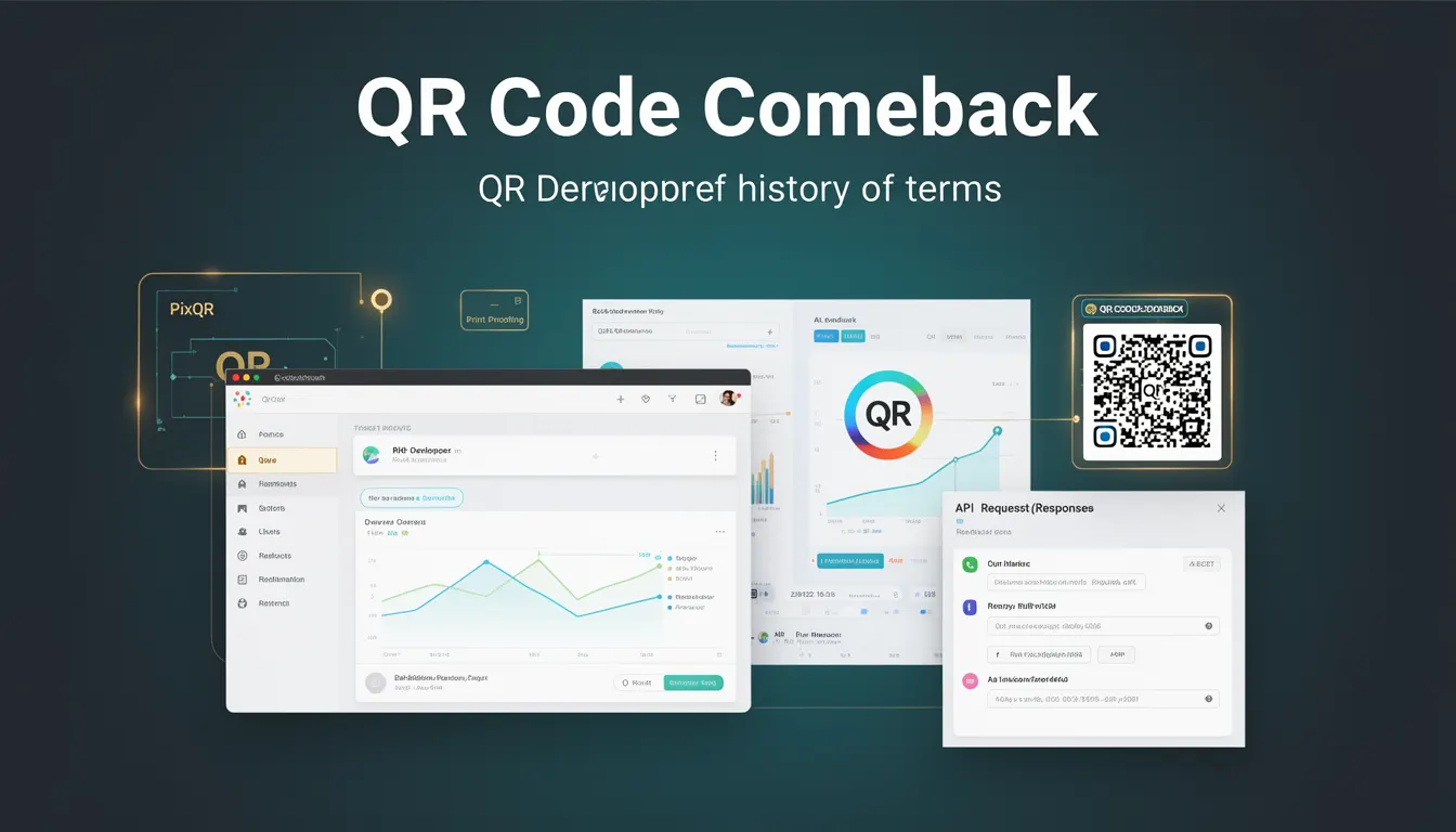 QR Code Comeback developer glossary illustration