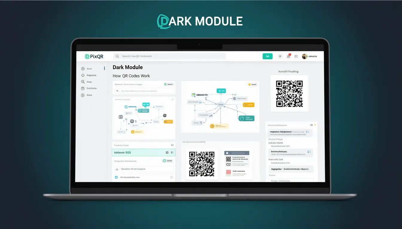 Dark Module - PixQR Developer Glossary Dark Module developer glossary illustration