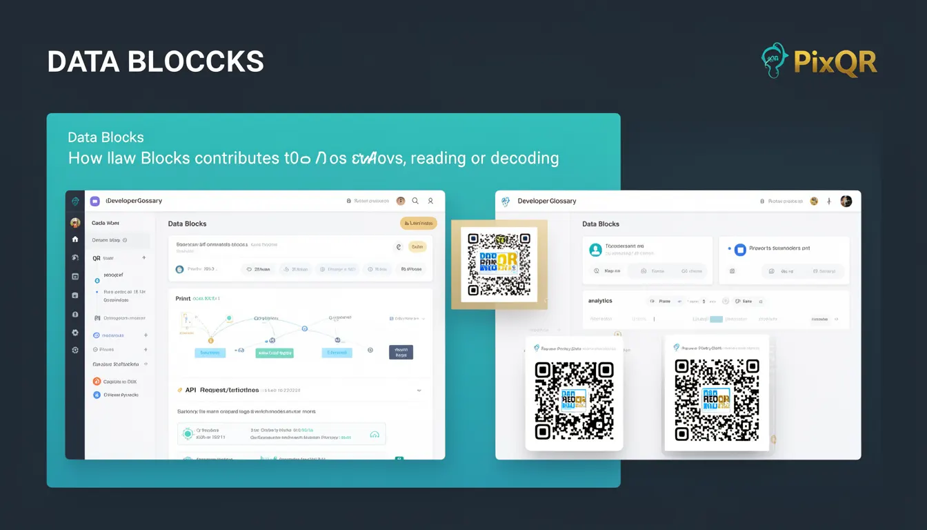 Data Blocks - PixQR Developer Glossary Data Blocks developer glossary illustration
