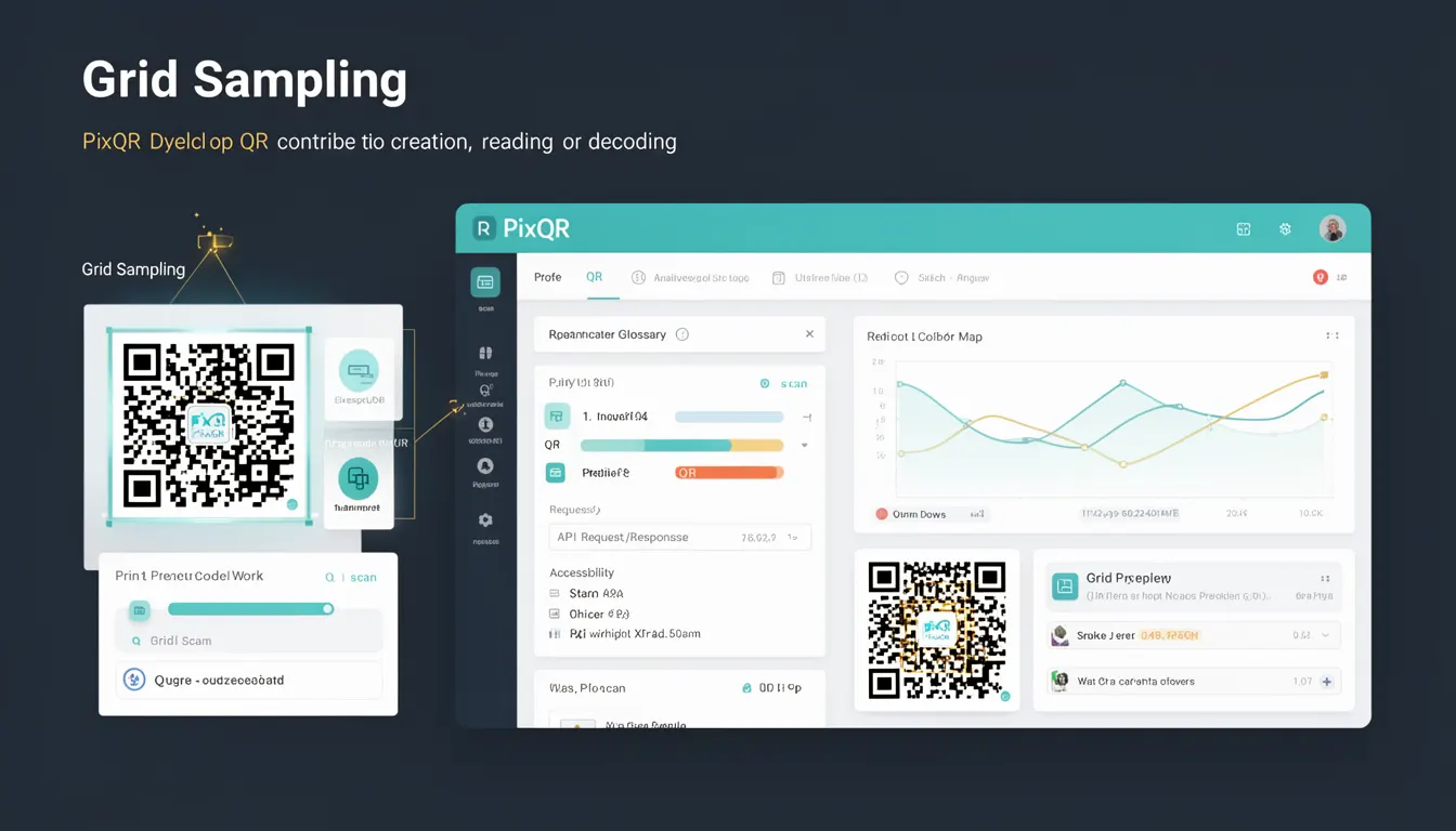 Grid Sampling - PixQR Developer Glossary Grid Sampling developer glossary illustration