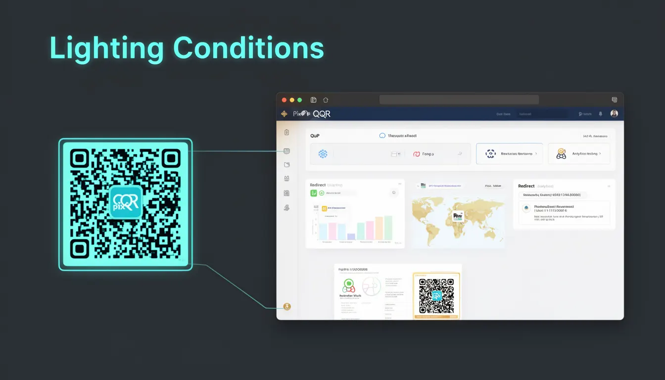 Lighting Conditions - PixQR Developer Glossary Lighting Conditions developer glossary illustration