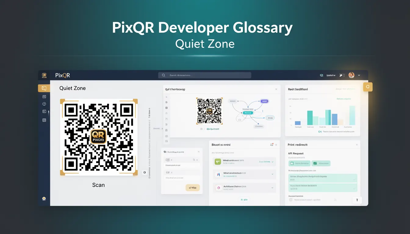 Quiet Zone - PixQR Developer Glossary Quiet Zone developer glossary illustration