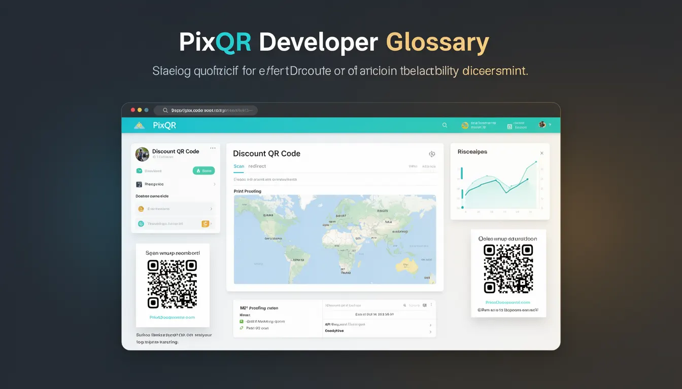 Discount QR Code - PixQR Developer Glossary Discount QR Code developer glossary illustration