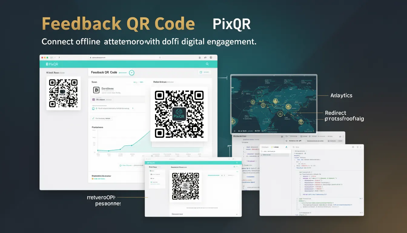 Feedback QR Code developer glossary illustration