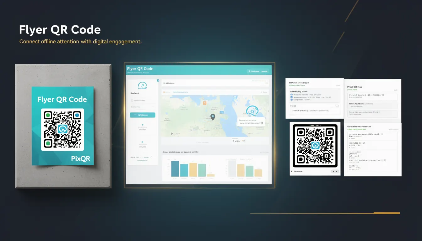Flyer QR Code developer glossary illustration
