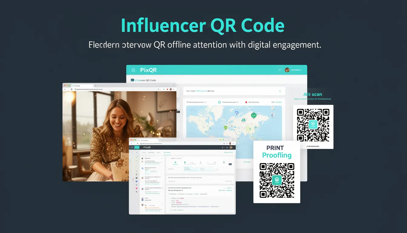 Influencer QR Code developer glossary illustration