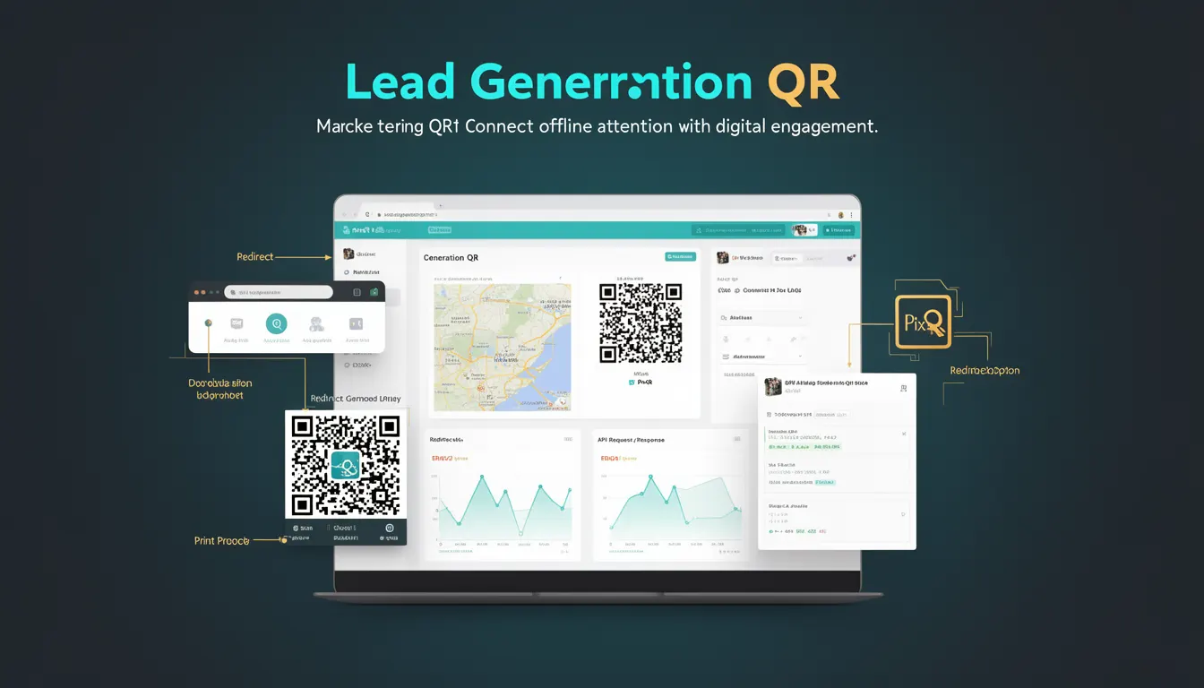 Lead Generation QR developer glossary illustration