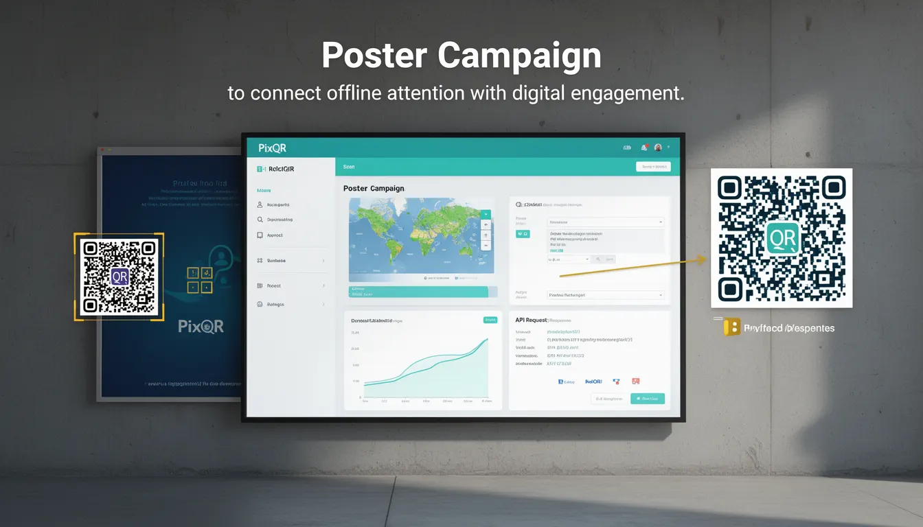 Poster Campaign - PixQR Developer Glossary Poster Campaign developer glossary illustration