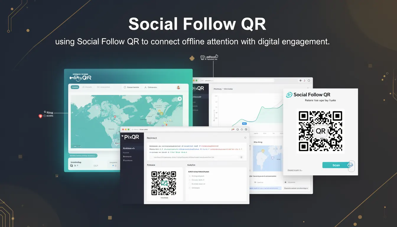 Social Follow QR developer glossary illustration