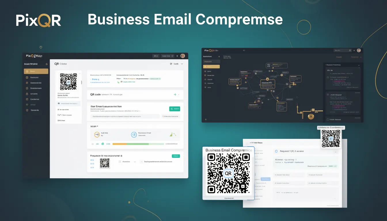Business Email Compromise - PixQR Developer Glossary Business Email Compromise developer glossary illustration