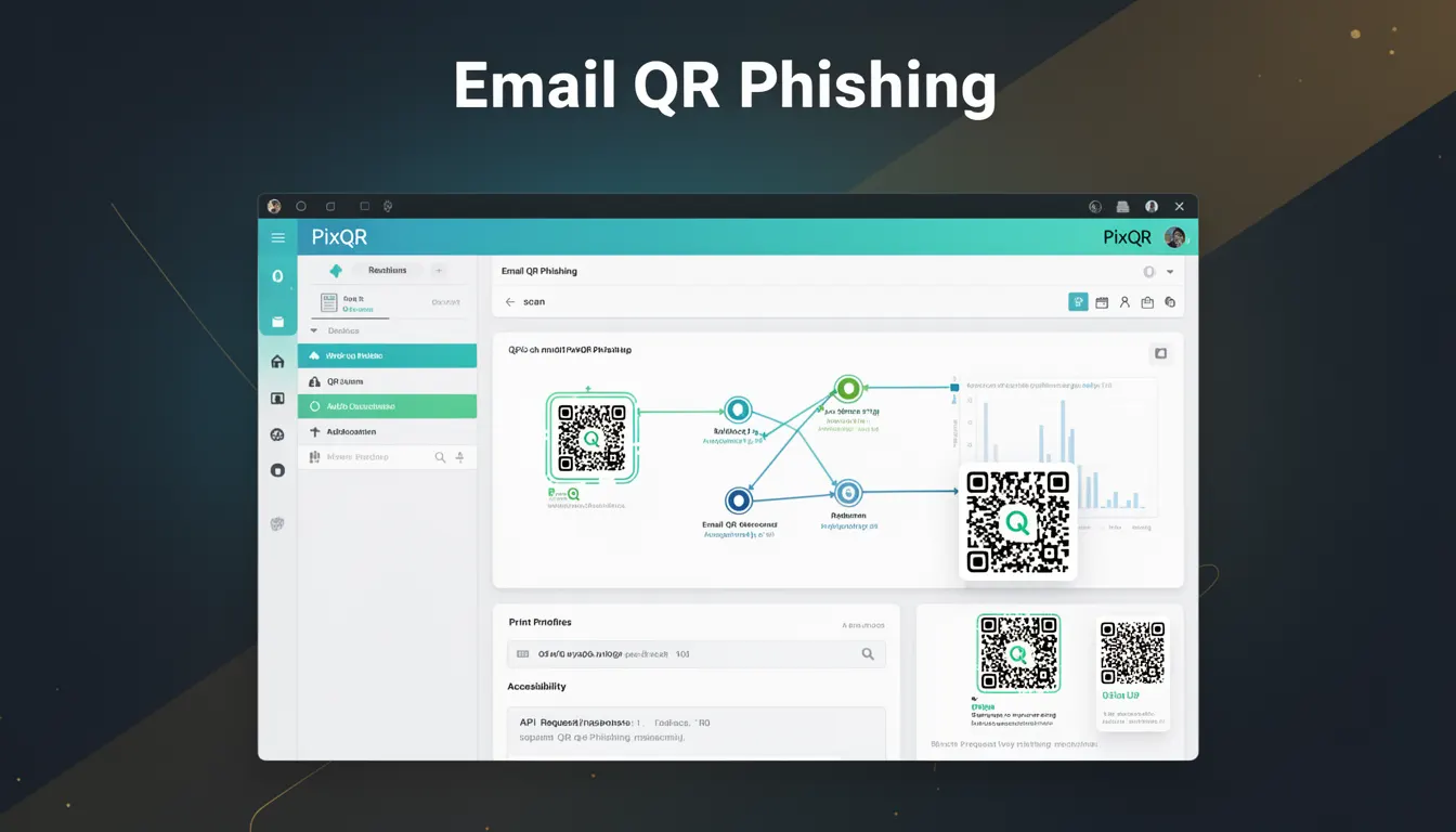 Email QR Phishing - PixQR Developer Glossary Email QR Phishing developer glossary illustration