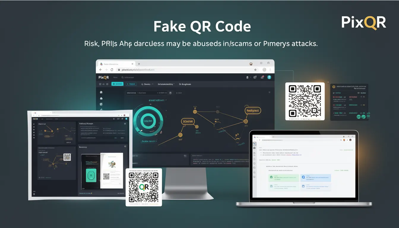 Fake QR Code - PixQR Developer Glossary Fake QR Code developer glossary illustration
