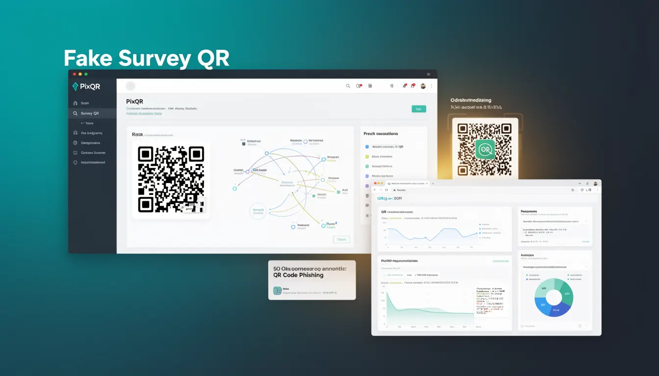 Fake Survey QR developer glossary illustration