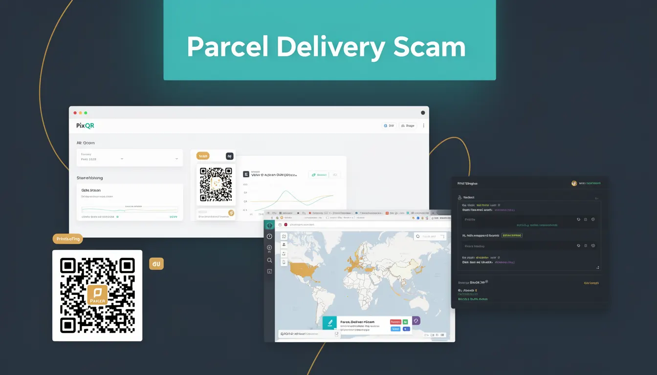 Parcel Delivery Scam developer glossary illustration