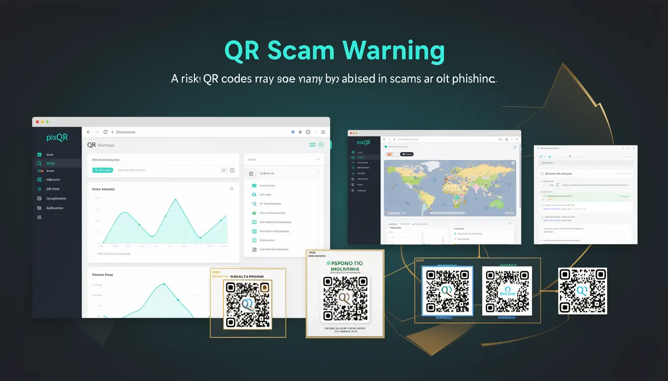 QR Scam Warning developer glossary illustration