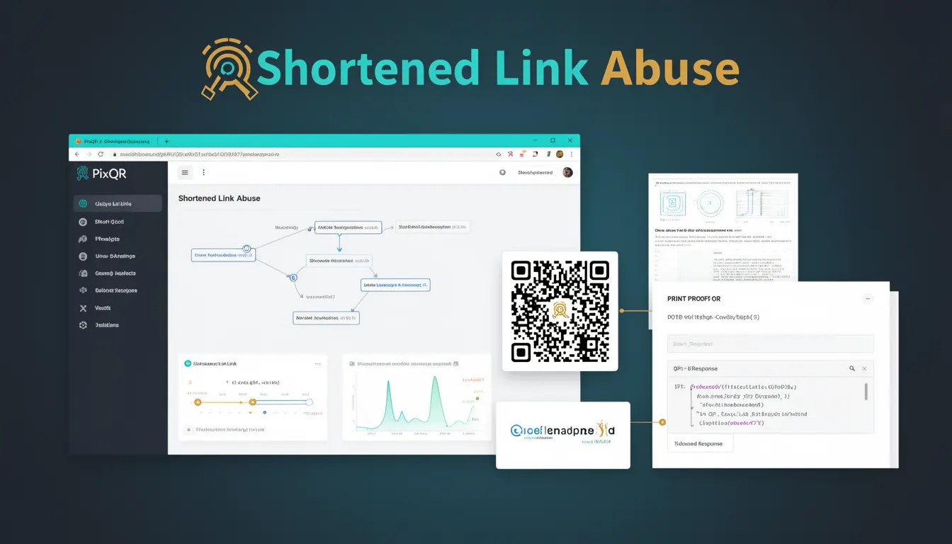 Shortened Link Abuse - PixQR Developer Glossary Shortened Link Abuse developer glossary illustration