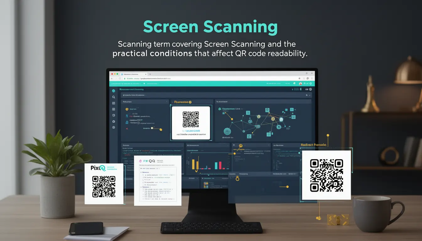 Screen Scanning - PixQR Developer Glossary Screen Scanning developer glossary illustration